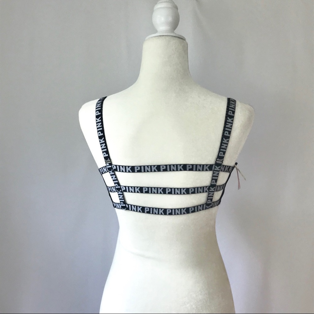 NEW VS Pink Caged Black Push Up Bralette Small - Picture 5 of 8